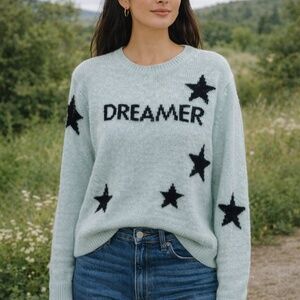 Wooden Ships Mohair Star dreamer Sweater Blue S/M